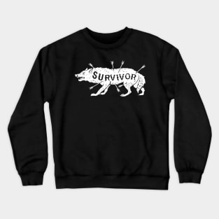 Vintage Wolf Shirt - Survivor - Hipster Rustic Distressed Crewneck Sweatshirt